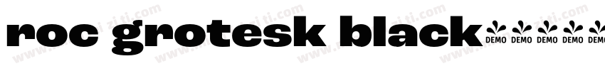 roc grotesk black字体转换
